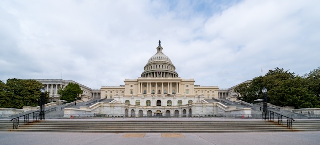 The United States Capitol building, representing U.S. sanctions policy.